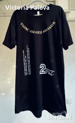 Дълга тениска( рокля) TUPAC 2 PAC SHAKUR USA унисекс, снимка 13 - Рокли - 51228862