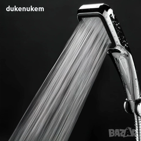 Душ слушалка с пестене на вода – 300 микро отвора, силна струя, универсален монтаж, хром
