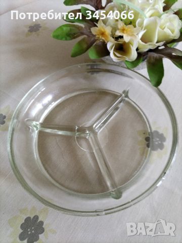 Стъклена чиния. , снимка 1 - Чинии - 45891746