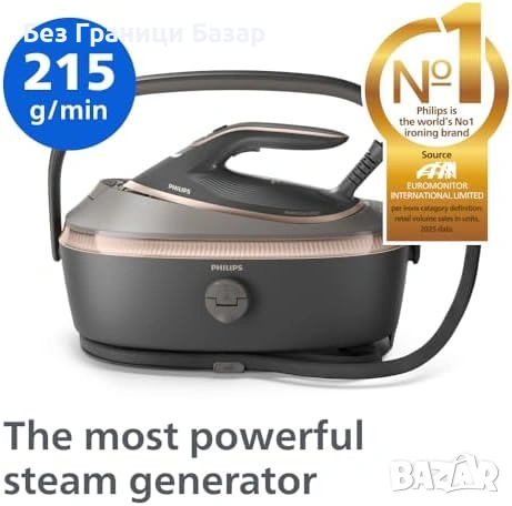 Нова Philips PerfectCare 8000 парна станция OptimalTEMP 1.4L PSG8200/80 за гладене дрехи Филипс ютия, снимка 2 - Ютии - 54219912