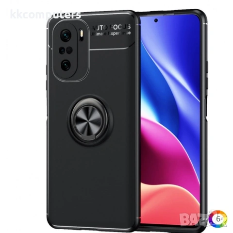 Xiaomi Poco F3 Redmi K40 Pro / Redmi K40 Mi 11i Удароустойчив Metal Ring Калъф и Протектор