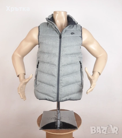 Nike Down Vest - Оригинален мъжки елек с пух размер S, снимка 5 - Якета - 53297831