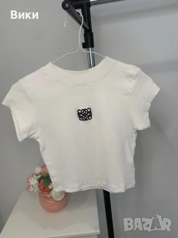 Кроп бяла тениска , снимка 4 - Тениски - 50918339