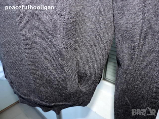 Gant Men`s Cotton Wool Full Zip Long Sleeve Cardigan Size L Dark Grey, снимка 4 - Пуловери - 52322135