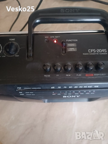 Радио касетофон SONY CFS-204S, снимка 12 - Радиокасетофони, транзистори - 51753798