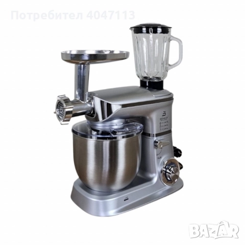 Мултифункционален кухненски робот 3 в 1 Eisenbach – 2000W мощност, купа 6,5 л, снимка 6 - Кухненски роботи - 51635719