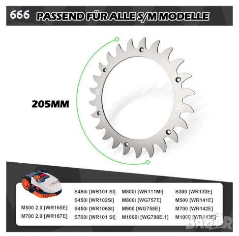 Шипове за роботизирана косачка за трева, снимка 6 - Градинска техника - 53169569