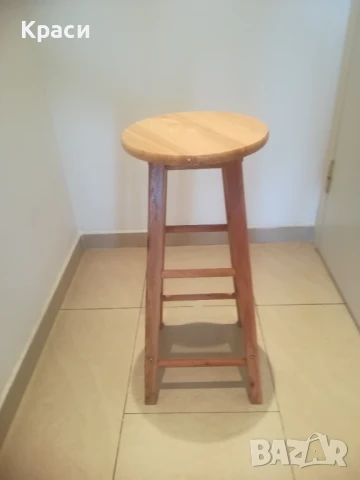 Бар стол - масивно дърво, снимка 2 - Столове - 51059622