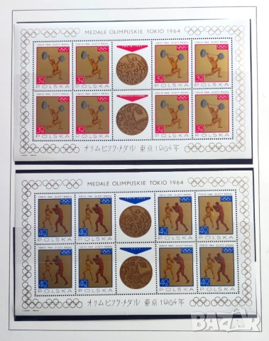 Полша, 1965 г. - лот марки на тема кораби, спорт, космос, история, олимпиада и др., снимка 7 - Филателия - 53301722