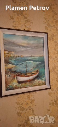 картина акварел 1855 година и др маслени бои върху лен , снимка 13 - Картини - 45914249