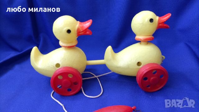 Ретро пластмасови играчки с колелца, патенца, магаренца, снимка 4 - Колекции - 45992817