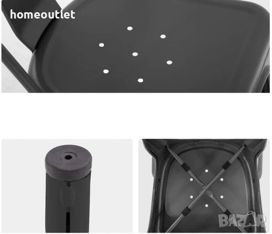 РАЗПРОДАЖБА Трапезни столове, със сваляема облегалка, к-т от 4бр R015-SIM LUXURY LQ-TPY-4HEI, снимка 2 - Столове - 50680182