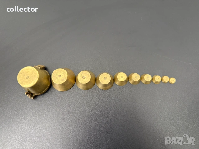 Комплект бронзови гнездови тежести. №7827, снимка 5 - Антикварни и старинни предмети - 53069711