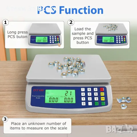 Мини електрическа везна 30 кг DT-580, снимка 5 - Друга електроника - 49460011