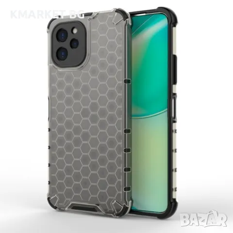 Huawei Nova Y61 Силиконов Калъф Honeycomb TPU и Протектор, снимка 3 - Калъфи, кейсове - 49432617