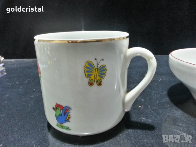 Стар български порцелан детски комплект , снимка 3 - Антикварни и старинни предмети - 53329082