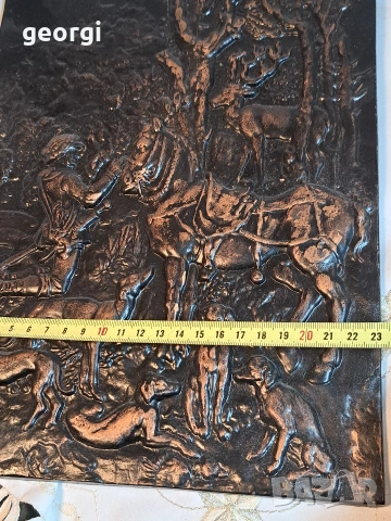 немско чугунено пано за стена ловни мотиви 34/2, снимка 6 - Декорация за дома - 53761310