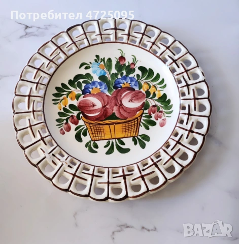 Рисувана чиния за стена , снимка 2 - Пана - 53783599