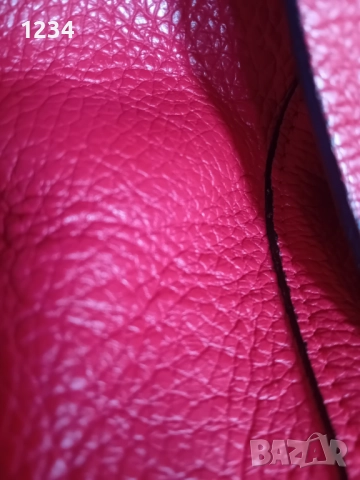 Червена италианска чанта от естествена кожа, снимка 9 - Чанти - 52985568