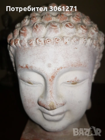 Две красиви антик бюст глава на Буда - ръчно изработени, снимка 2 - Други стоки за дома - 53925608