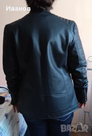 Кожено яке, добра имитация на естествена кожа, размер S, снимка 3 - Якета - 49977113