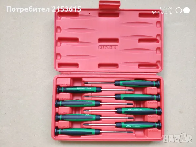 MAC Tools  8 x TORX Precision Tamper-Resistant Torx® Screwdriver Set Mini Precision Tip, снимка 1 - Отвертки - 48561323