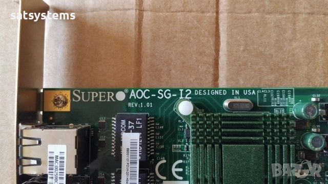 SuperMicro AOC-SG-I2 PCI Express Dual Port Gigabit Network Adapter Card LP, снимка 7 - Мрежови адаптери - 48384950
