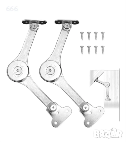 Комплект 2-бр опорни панти за мебелни врати.