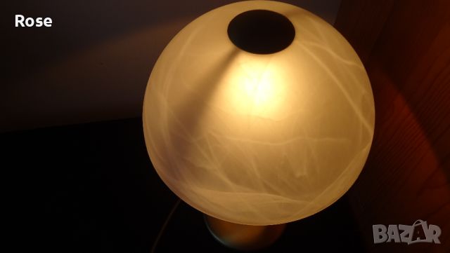 Настолна лампа тип 110011 от месинг и издухано стъкло Hufnagel Leuchten, Германия, снимка 5 - Настолни лампи - 45664522