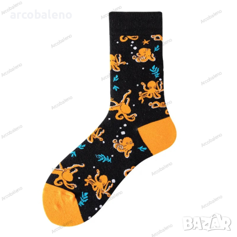 Мъжки чорапи със забавен модел от 3 чифта, 4цвята , снимка 5 - Мъжки чорапи - 45068095