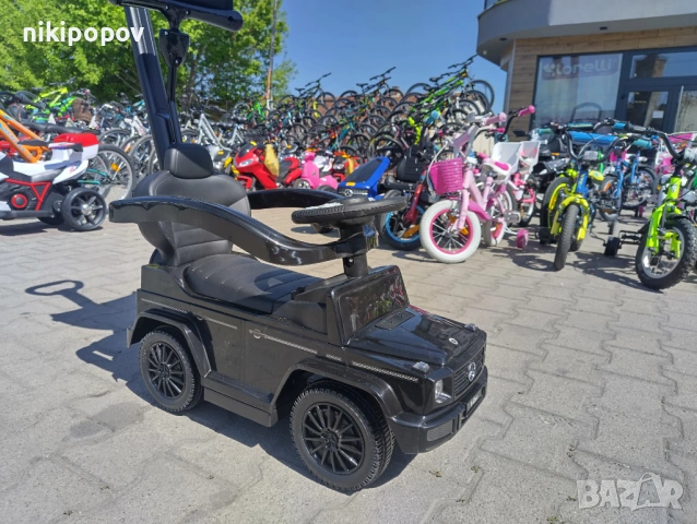 MERCEDES Кола за яздене с дръжка и сенник Mercedes-benz G350d черен