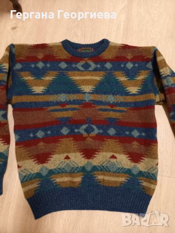 Мъжки вълнен пуловер L, снимка 3 - Пуловери - 45386265