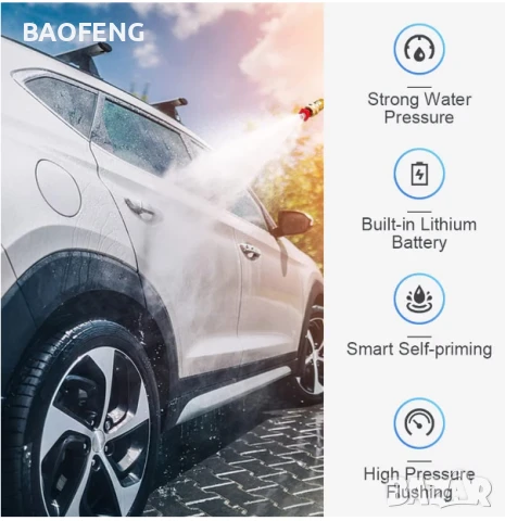 ТОП ЦЕНА 6000mah 48V 2 батерии АКУМУЛАТОРНА ВОДОСТРУЙКА за кола дом градина 30 bar, снимка 6 - Аксесоари и консумативи - 50575031