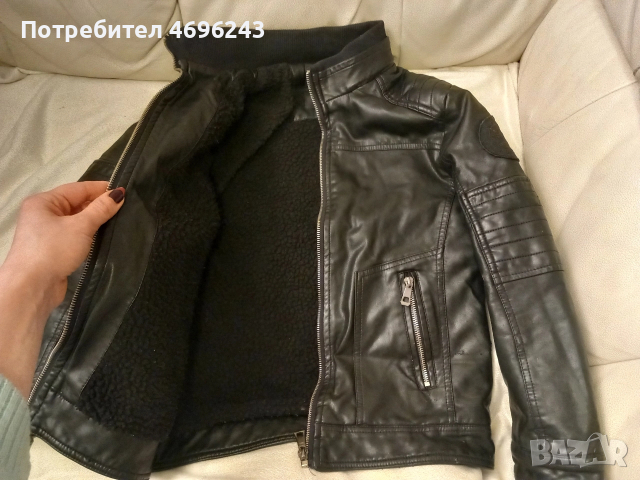 Детско кожено яке за 10 - годишно, снимка 2 - Детски якета и елеци - 52941572