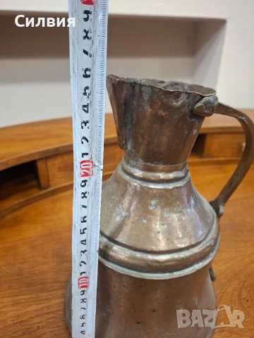 Антикварна медна кана, снимка 7 - Антикварни и старинни предмети - 53893024