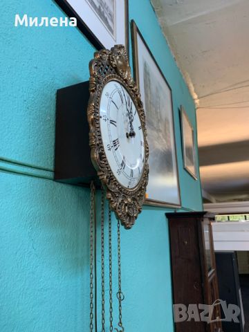 Старинен стенен часовник AMS, снимка 4 - Стенни часовници - 45447867