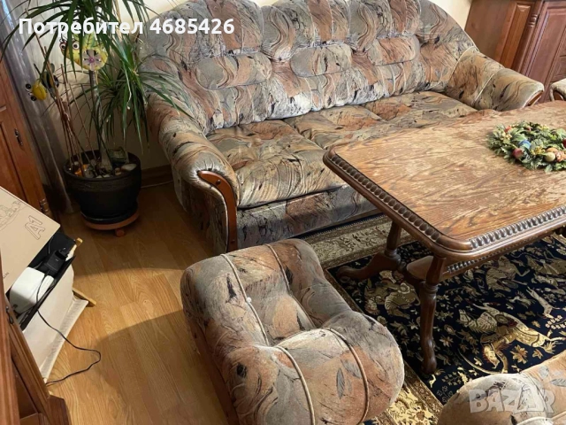 Холна гарнитура и маса, снимка 5 - Дивани и мека мебел - 52821931