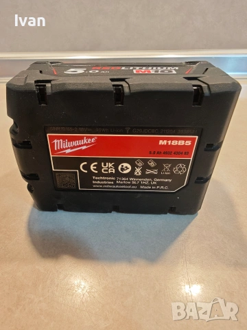 Акумулаторна батерия Милуоки 18 волта Milwaukee M18B5, снимка 4 - Винтоверти - 53576220