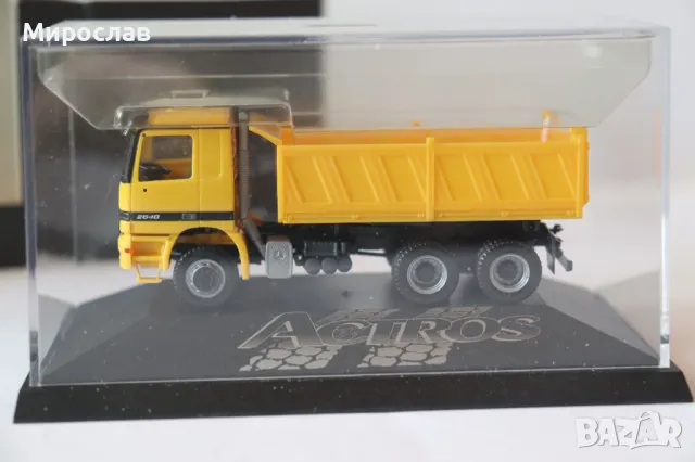 HERPA 1:87 H0 MERCEDES ACTROS САМОСВАЛ МОДЕЛ КАМИОН, снимка 2 - Колекции - 50177463