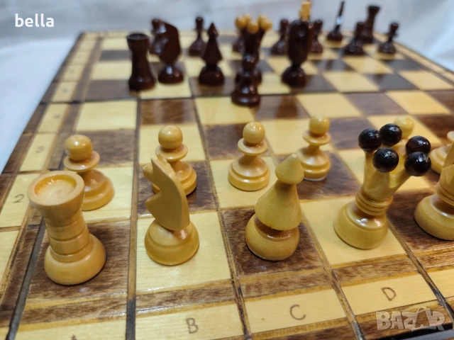 Ръчно изработен комплект шах и дама от дърво, снимка 10 - Антикварни и старинни предмети - 54087073