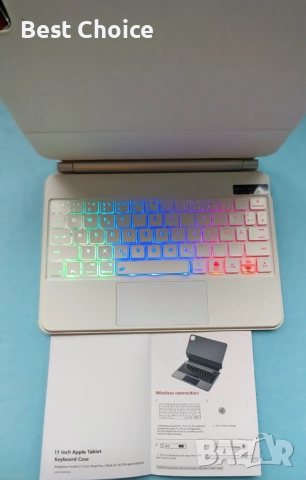 Калъф+клавиатура ESR за iPad Air 11 инча Pro 11/Air 6/5/4, магнитна стойка, снимка 10 - Калъфи, кейсове - 52906677