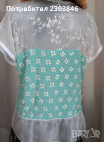 Дамска копринена блуза , снимка 1 - Корсети, бюстиета, топове - 45805928