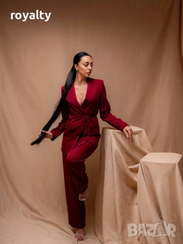 Червен Дамски Костюм , снимка 5 - Костюми - 52899225