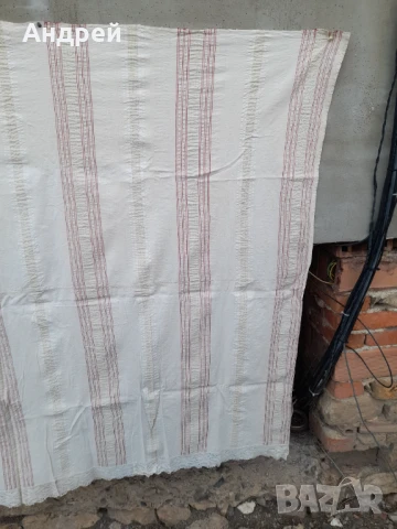 Стар кенарен чаршаф , снимка 4 - Антикварни и старинни предмети - 50552885
