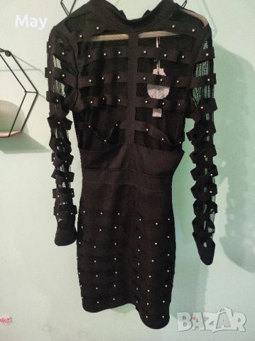 Нова черна рокля , снимка 2 - Рокли - 45378020