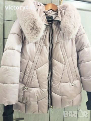 Дамско зимно яке пепел от рози 