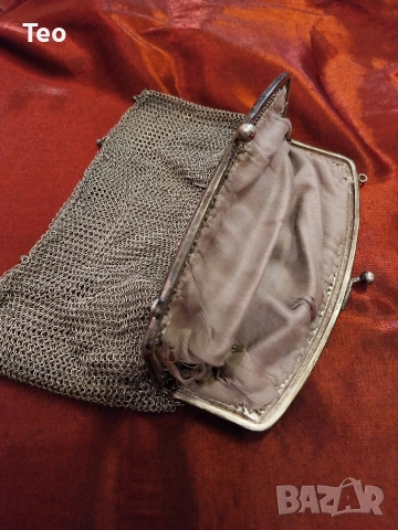 Старинна дамска сребърна чанта, снимка 8 - Антикварни и старинни предмети - 53454729