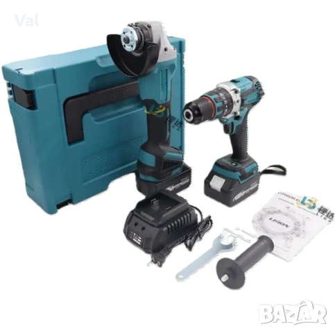 Комплект 2в1 акумулаторен ъглошлайф и винтоверт 36V 8Ah, снимка 2 - Ъглошлайфи - 53671558