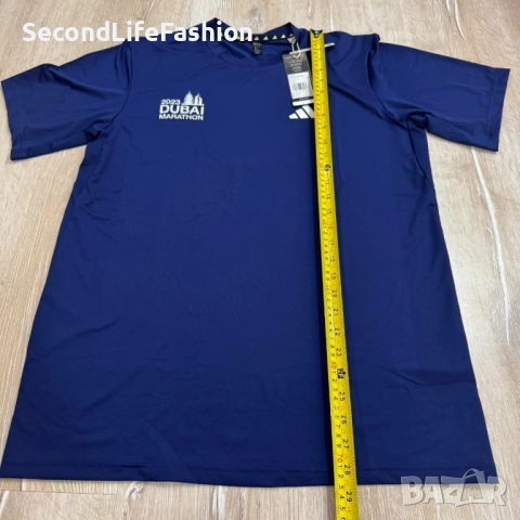 Мъжка тениска Adidas Performance Dubai Marathon 2023, нова с етикети, тъмносиня, размер M, снимка 6 - Тениски - 52658244