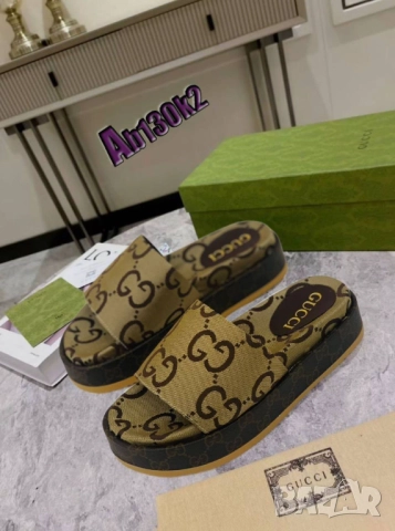 чехли на платформа christian dior gucci, снимка 14 - Чехли - 51456110